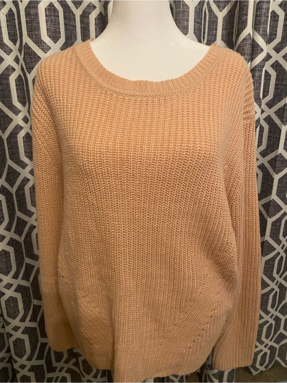 Harper Peach Crewneck Knit Sweater